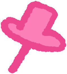Pink pin PNG, SVG